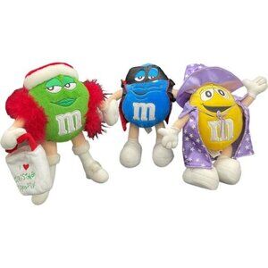 Set Of 3 M&Ms Brand Christmas Wizard & Superhero Plush Toys